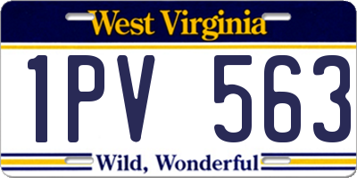WV license plate 1PV563