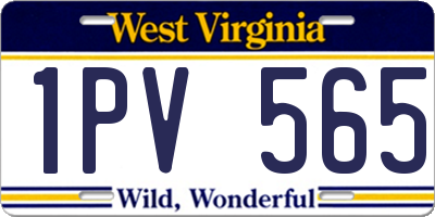 WV license plate 1PV565