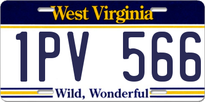 WV license plate 1PV566