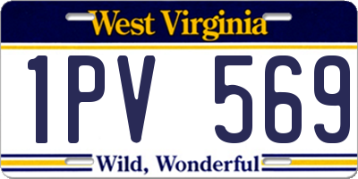 WV license plate 1PV569