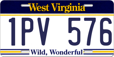 WV license plate 1PV576