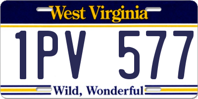 WV license plate 1PV577