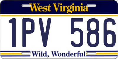 WV license plate 1PV586