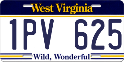 WV license plate 1PV625