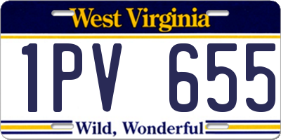 WV license plate 1PV655