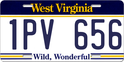 WV license plate 1PV656