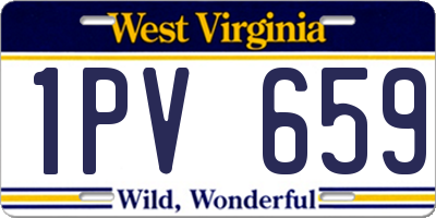 WV license plate 1PV659