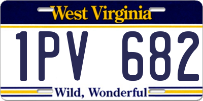 WV license plate 1PV682