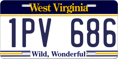 WV license plate 1PV686