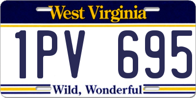 WV license plate 1PV695