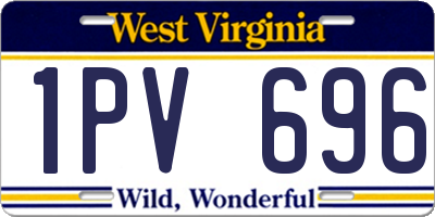 WV license plate 1PV696