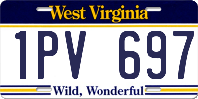 WV license plate 1PV697