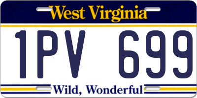 WV license plate 1PV699