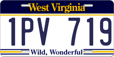 WV license plate 1PV719
