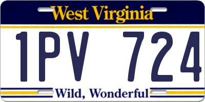 WV license plate 1PV724