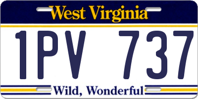 WV license plate 1PV737