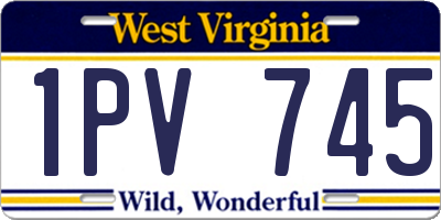 WV license plate 1PV745