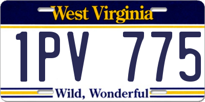WV license plate 1PV775