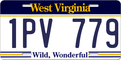 WV license plate 1PV779