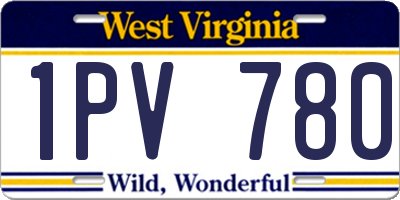 WV license plate 1PV780