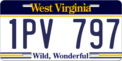 WV license plate 1PV797