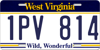 WV license plate 1PV814