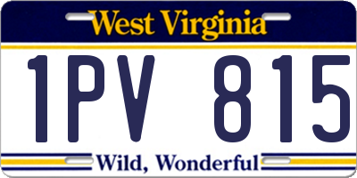 WV license plate 1PV815
