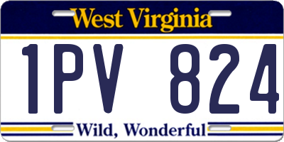 WV license plate 1PV824
