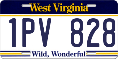 WV license plate 1PV828
