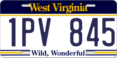 WV license plate 1PV845