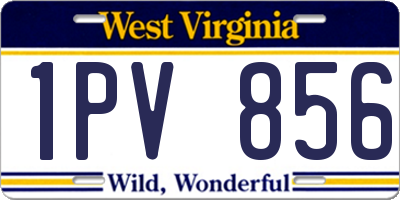 WV license plate 1PV856