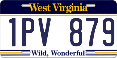 WV license plate 1PV879