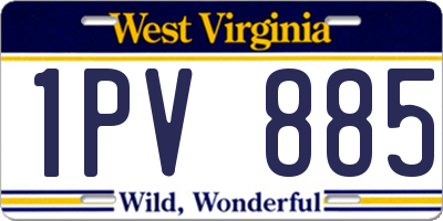 WV license plate 1PV885