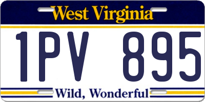 WV license plate 1PV895