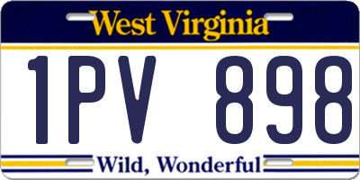 WV license plate 1PV898