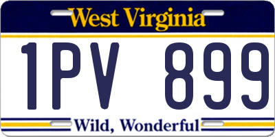 WV license plate 1PV899