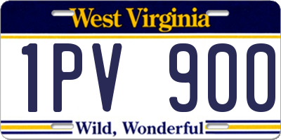WV license plate 1PV900