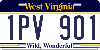 WV license plate 1PV901