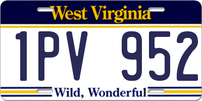 WV license plate 1PV952