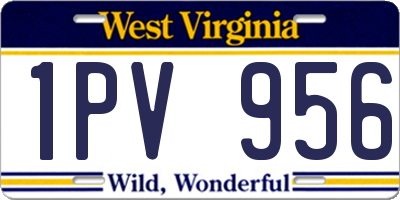 WV license plate 1PV956