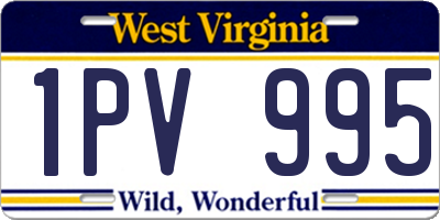 WV license plate 1PV995