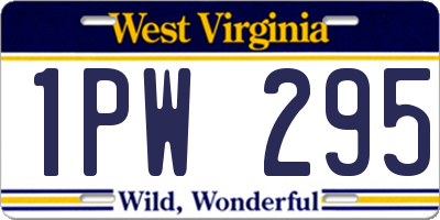 WV license plate 1PW295