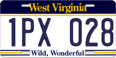 WV license plate 1PX028