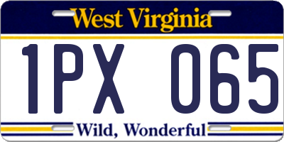 WV license plate 1PX065
