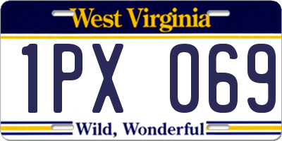 WV license plate 1PX069