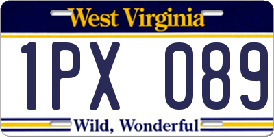 WV license plate 1PX089