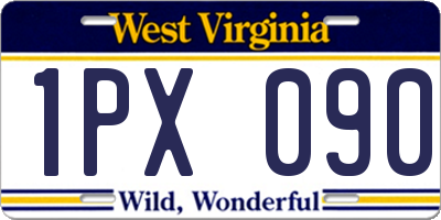 WV license plate 1PX090