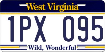 WV license plate 1PX095