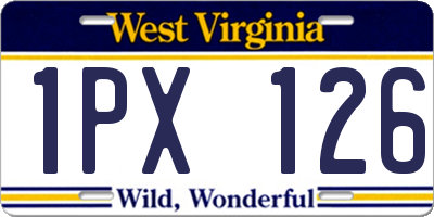 WV license plate 1PX126