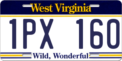 WV license plate 1PX160